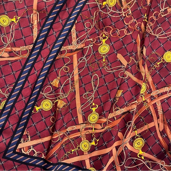 NWT Talbots Horse Bit Print Midi Skirt Lined Size 18 - Picture 3 of 6